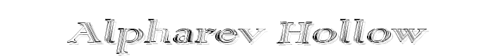 AlphaRev Hollow font